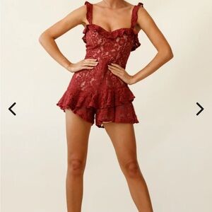 Selfie Leslie Lace Ruffle Romper Oops I did it again